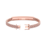 Load image into Gallery viewer, Bar diamond chain bracelet in rose gold with white diamond of 1.72 ct in weight