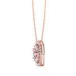 Load image into Gallery viewer, Classic square necklace in white gold with white diamonds of 2.78 ct in weight