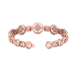 Load image into Gallery viewer, Statement bracelet in rose gold with white diamonds of 1.92 ct in weight