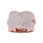 Load image into Gallery viewer, Ribbon ring in white gold with white diamonds of 3.36 ct in weight