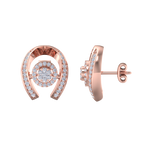 Load image into Gallery viewer, Statement earrings in yellow gold with white diamonds of 0.53 ct in weight