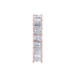 Load image into Gallery viewer, Eternity ring in white gold with emeralds white diamonds of 4.18 ct in weight