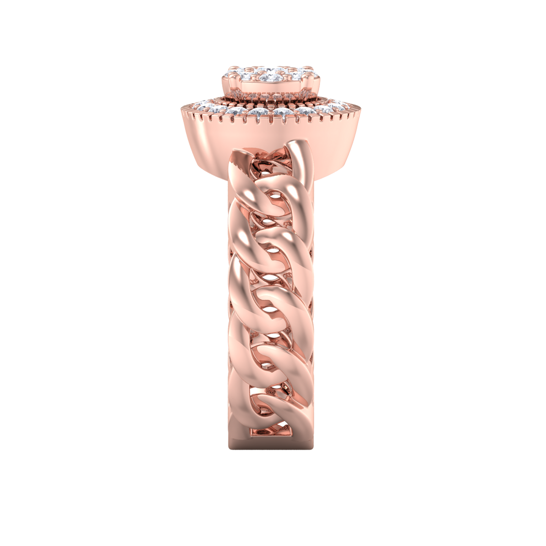 Beautiful ring in white gold with white diamonds of 0.41 ct in weight