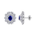 Load image into Gallery viewer, Stud earrings in yellow gold with white diamonds of 2.34 ct in weight