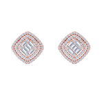 Load image into Gallery viewer, Stud earrings in rose gold with white diamonds of 0.88 ct in weight