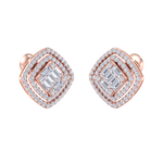 Load image into Gallery viewer, Stud earrings in yellow gold with white diamonds of 0.88 ct in weight