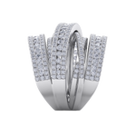 Load image into Gallery viewer, Multi-band diamond ring in rose gold with white diamonds of 2.69 ct in weight