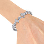 Load image into Gallery viewer, Statement bracelet in white gold with white diamonds of 1.92 ct in weight