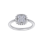 Load image into Gallery viewer, Diamond ring in white gold with white diamonds of 0.42 ct in weight