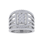 Load image into Gallery viewer, Statement Diamond ring in rose gold with white diamonds of 1.52 ct in weight
