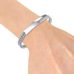 Load image into Gallery viewer, Bar diamond chain bracelet in white gold with white diamond of 1.72 ct in weight