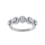 Load image into Gallery viewer, Diamond ring in yellow gold with white diamonds of 0.78 ct in weight