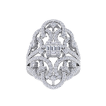 Load image into Gallery viewer, Statement ring in white gold with white diamonds of 1.90 ct in weight