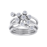 Load image into Gallery viewer, Beautiful ring in white gold with white diamonds of 0.72 ct in weight