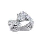 Load image into Gallery viewer, Engagement ring in white gold with white diamonds of 0.74 ct in weight