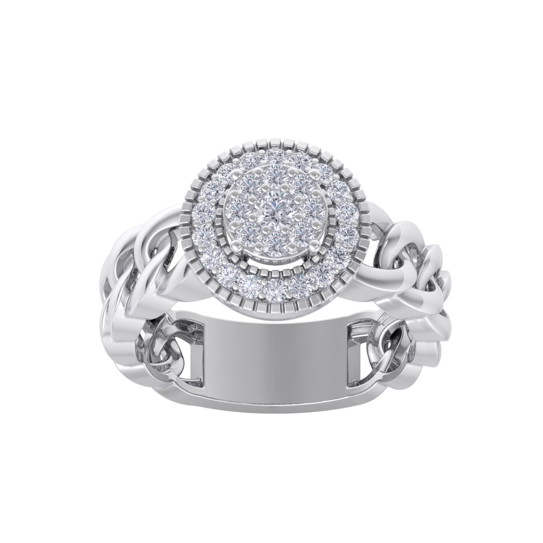 Beautiful ring in white gold with white diamonds of 0.41 ct in weight
