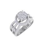 Load image into Gallery viewer, Fashion ring in yellow gold with white diamonds of 0.75 ct in weight