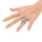 Load image into Gallery viewer, Statement ring in rose gold with white diamonds of 2.69 ct in weight