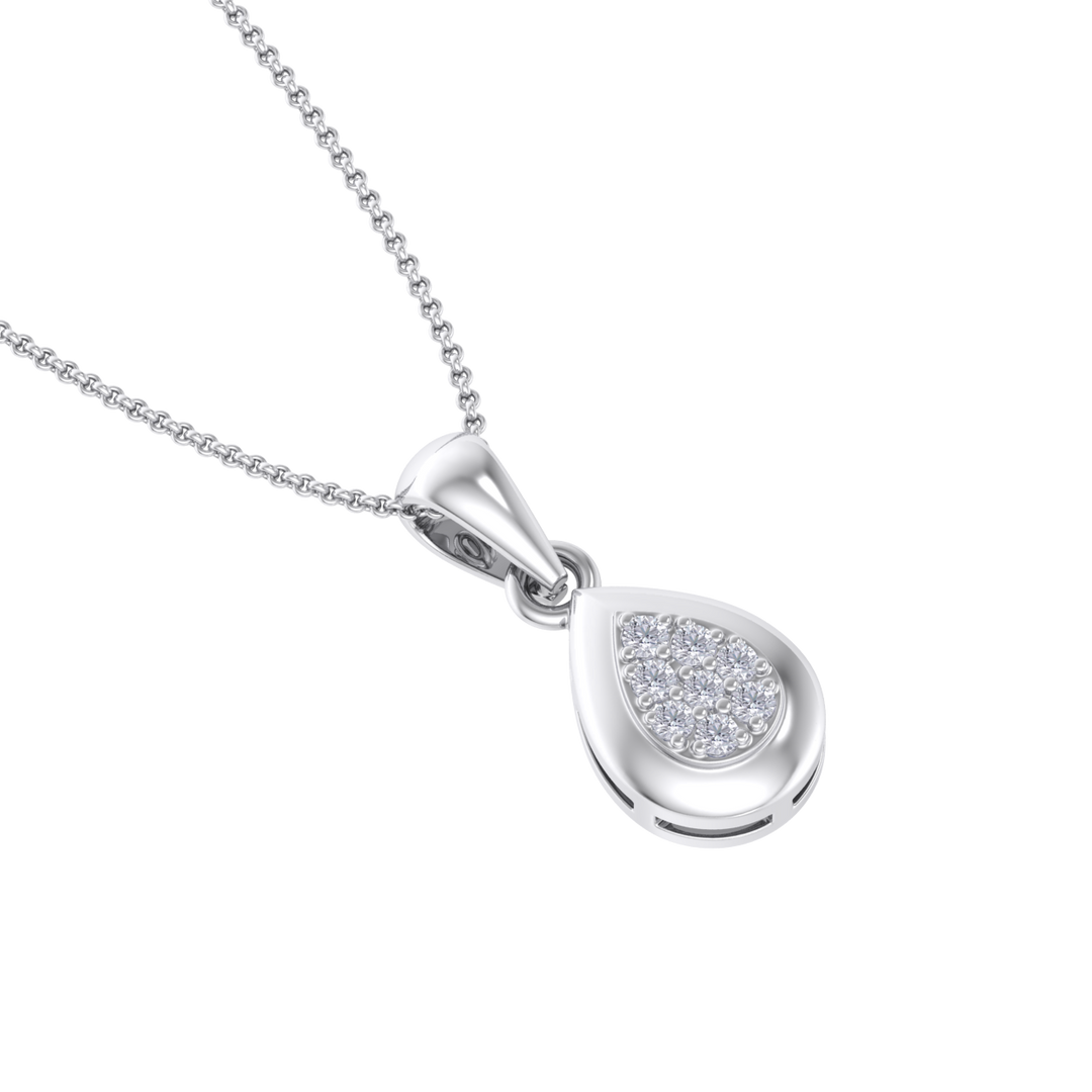 Cute Pendant in rose gold with white diamonds of 0.09 ct in weight
