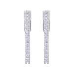 Load image into Gallery viewer, Diamond eternity hoop earrings in white gold with white diamonds of 0.98 ct in weight