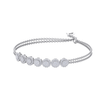 Load image into Gallery viewer, Classic bracelet in rose gold with white diamonds of 1.12 ct in weight
