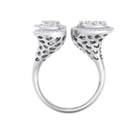 Load image into Gallery viewer, Statement ring in white gold with white diamonds of 0.73 ct in weight