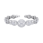 Load image into Gallery viewer, Statement bracelet in white gold with white diamonds of 2.20 ct in weight