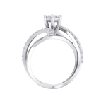 Load image into Gallery viewer, Engagement ring in white gold with white diamonds of 0.74 ct in weight