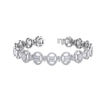 Load image into Gallery viewer, Statement bracelet in white gold with white diamonds of 1.22 ct in weight