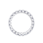 Load image into Gallery viewer, Eternity ring in yellow gold with emeralds white diamonds of 4.18 ct in weight