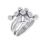 Load image into Gallery viewer, Beautiful ring in rose gold with white diamonds of 0.72 ct in weight