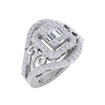 Load image into Gallery viewer, Fashion ring in yellow gold with white diamonds of 0.96 ct in weight