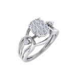 Load image into Gallery viewer, Beautiful ring in yellow gold with white diamonds of 0.36 ct in weight