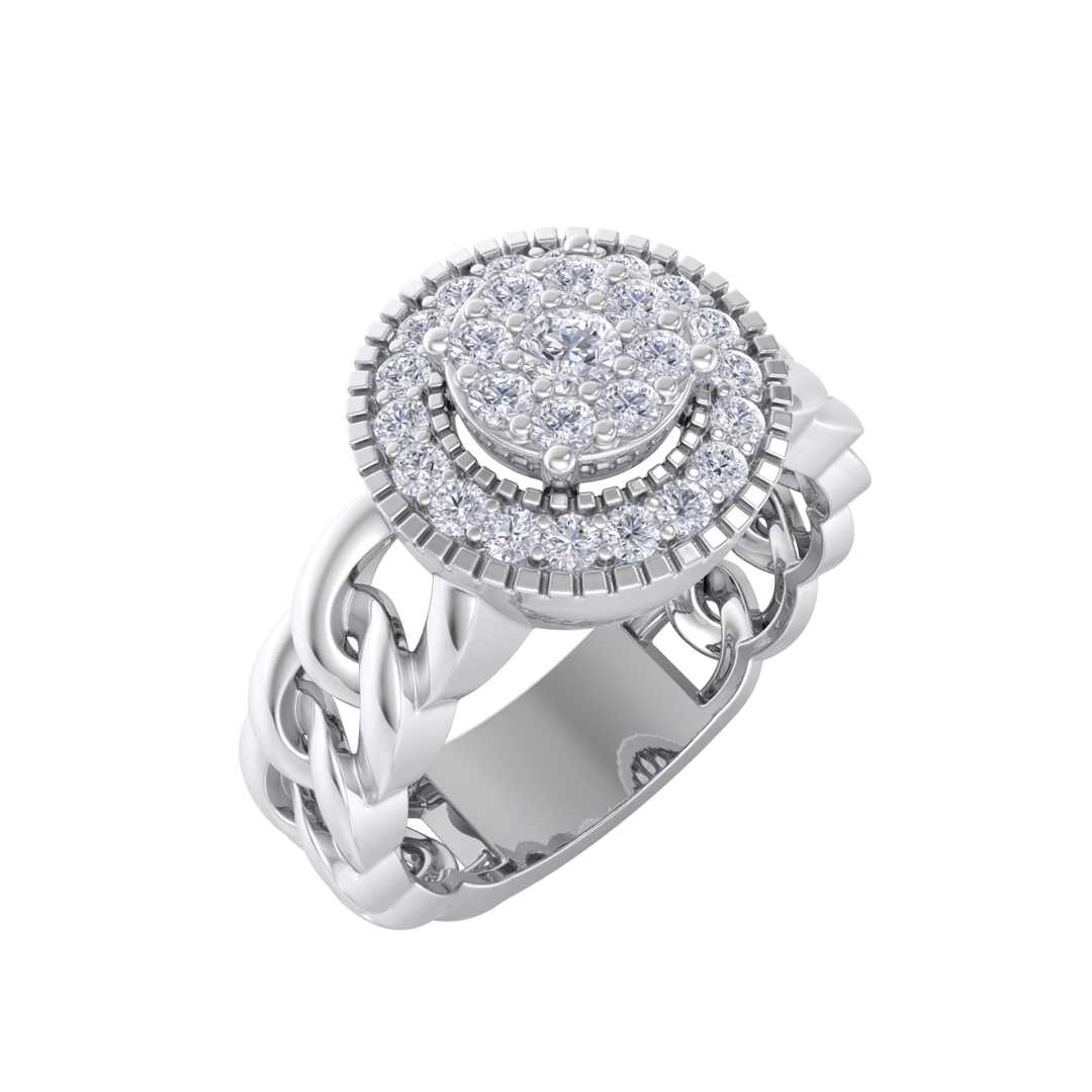 Beautiful ring in white gold with white diamonds of 0.41 ct in weight