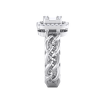 Load image into Gallery viewer, Statement Chain Ring in yellow gold with white diamonds of 0.41 ct in weight