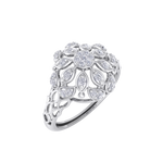 Load image into Gallery viewer, Diamond ring in yellow gold with white diamonds of 0.26 ct in weight