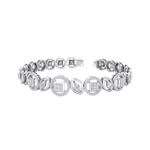 Load image into Gallery viewer, Statement bracelet in rose gold with white diamonds of 1.10 ct in weight