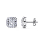Load image into Gallery viewer, Classic stud earrings in white gold with white diamonds of 0.50 ct in weight