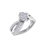 Load image into Gallery viewer, Diamond ring in rose gold with white diamonds of 0.58 ct in weight