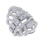 Load image into Gallery viewer, Statement ring in yellow gold with white diamonds of 1.91 ct in weight