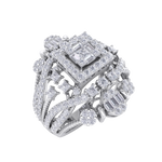 Load image into Gallery viewer, Beautiful ring in white gold with white diamonds of 1.64 ct in weight