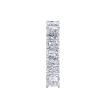 Load image into Gallery viewer, Eternity ring in white gold with emeralds white diamonds of 4.18 ct in weight