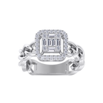 Load image into Gallery viewer, Statement Chain Ring in yellow gold with white diamonds of 0.41 ct in weight