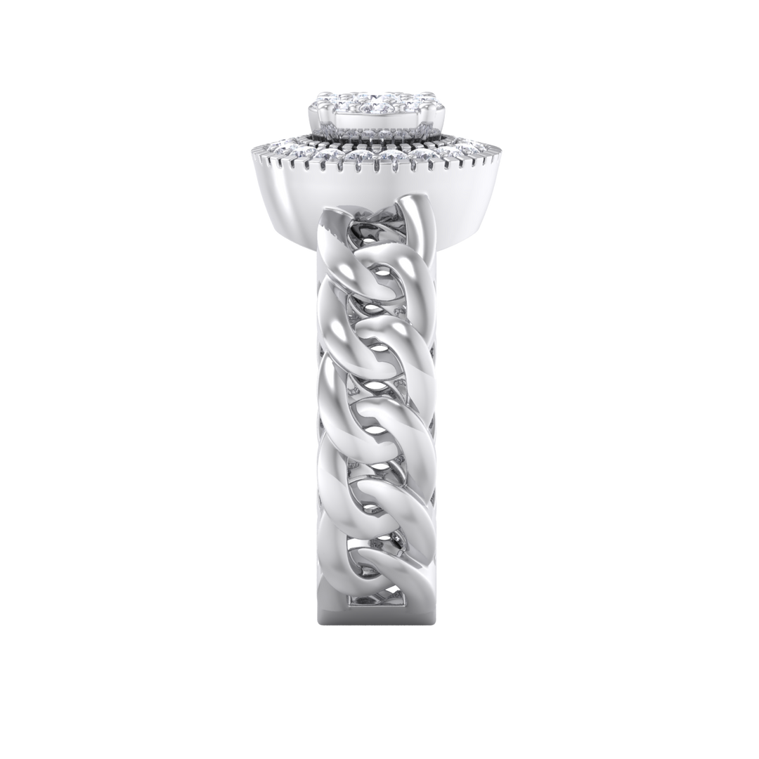 Beautiful ring in white gold with white diamonds of 0.41 ct in weight