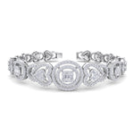 Load image into Gallery viewer, Statement bracelet in yellow gold with white diamonds of 2.53 ct in weight