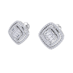 Load image into Gallery viewer, Stud earrings in white gold with white diamonds of 0.88 ct in weight