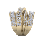 Load image into Gallery viewer, Multi-band diamond ring in white gold with white diamonds of 2.69 ct in weight