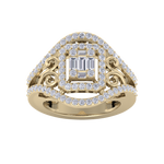 Load image into Gallery viewer, Fashion ring in yellow gold with white diamonds of 0.96 ct in weight
