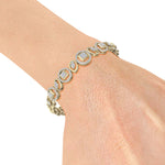 Load image into Gallery viewer, Statement bracelet in yellow gold with white diamonds of 1.10 ct in weight
