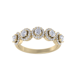 Load image into Gallery viewer, Diamond ring in yellow gold with white diamonds of 0.78 ct in weight